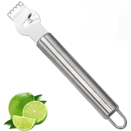 1 stk. Rivejern, Citron- og Appelsinzester Skraber, Rustfri Stål Skræller, Citronskærer, Køkken- og Barværktøj