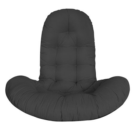 Hængende Æggestol Tyk Pude Gyngestol Pude, Sort LANG
