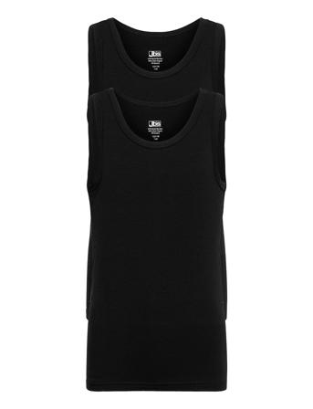 Jbs Boys 2-Pack Singlet Bamboo T-shirts Sleeveless Svart JBS