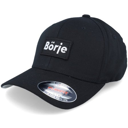 Iconic - Black flexfit Czapka Z Daszkiem - Börje Black Flexfit @ Hatstore