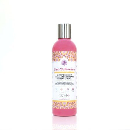 AFRORICCI Ciao Bellissima Shampoo Crema Idratante e Delicato Senza Schiuma 250ml - Shampoo Delicato