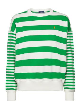 Striped Organic Cotton Terry Sweatshirt Tops Sweatshirts & Hoodies Sweatshirts Green Polo Ralph Lauren