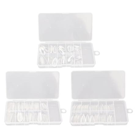 300 kpl Täyspeite Kynnenkärjet Ballerina Almond Drop Muotoiset Pitkät Kirkkaat Tekokynnet Salonkia Varten