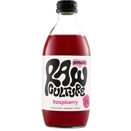 Raw Culture Raspberry Kombucha Ø 330 ml, Helse & Madvarer, Drikkevarer, Plante- & Urtedrikke