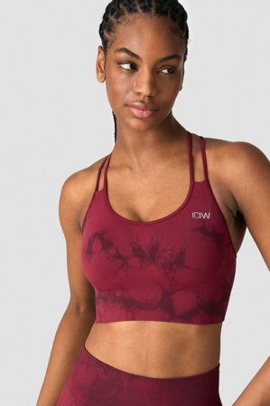 ICANIWILL - Define Seamless Tie Dye Sports Bra Red - Sports-BH - Damer - Træningstøj fra ICIW