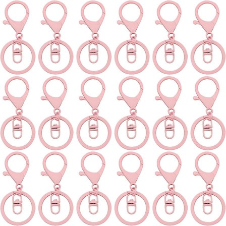 Rosa nøkkelringer nøkkelringstenger for perler nøkkelringfunn
