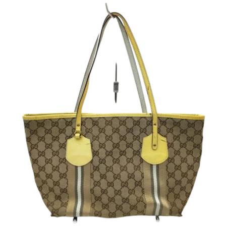 Gucci Vintage, Pre-owned Tote Bag Bruin, Dames, Maat:ONE Size,Canvas