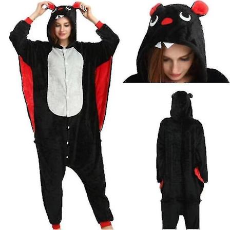 Unisex Aikuisten Kigurumi El inhahmoasu Onesie Pyjama Yksikoko M M Bat