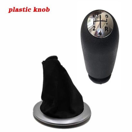 Växelspaksknopp Cover Boot med ramkant för Renault Megane 2 MK2 II MK 2 2002-2009 Headball Pen Shifter Cover Nytt 5-växlad par plast