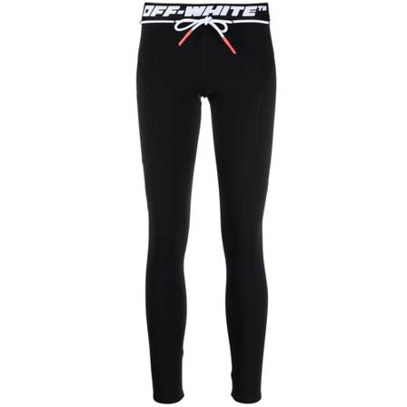 Off White Training Leggings , Zwart , Dames , Maat: 2XS
