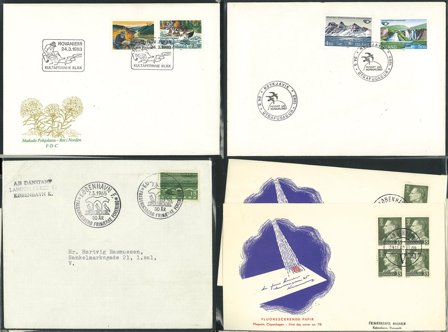 Danmark - Samling af FDC i 6 ringbind