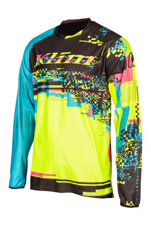 Maglia Cross Klim XC Lite Digital Chaos Nero-Giallo M