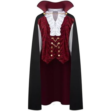 Spooktacular Creations Renessanse Middelalder Skummel Vampyr Deluxe Halloween Kostyme for Menn Rollespill Synder Cosplay