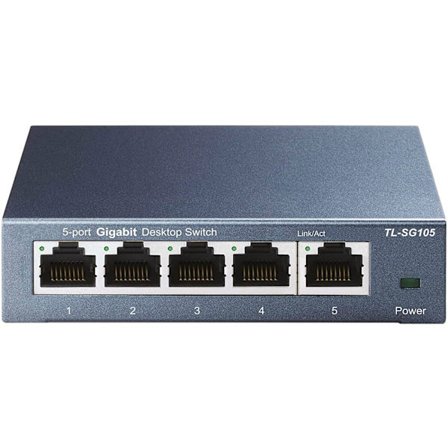 Ethernet-kytkin (TL-SG105) Gigabit 5 RJ45 -metalliporttia 10/100/1000