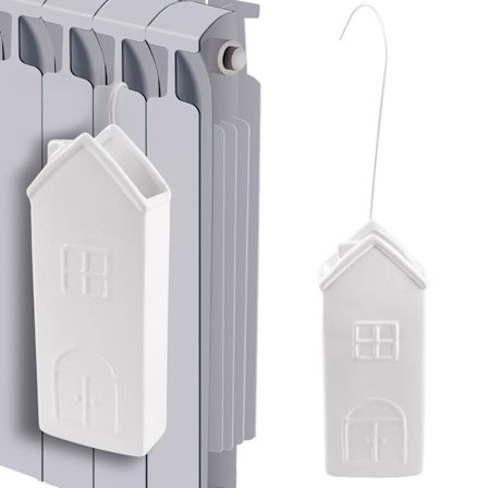 Keramisk Luftfuktare med Husmotiv för Torra Vinterdagar