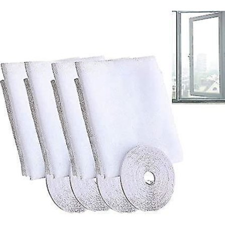 Myggnettvindu Insektnett 4 Pakker Selvklebende