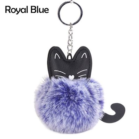 3st Cat Shape Hängen Bilnyckelring ROYAL BLUE
