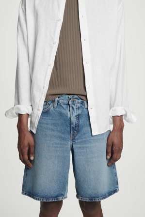 COS Jeansowe Szorty in Niebieski