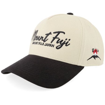 Iconic - Beige adjustable Keps - Mount Fuji Script Blank Stone/Black A-frame Adjustable @ Hatstore