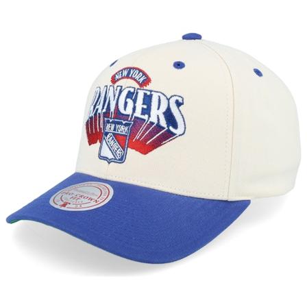 Mitchell & Ness - NHL Wit adjustable Cap - New York Rangers Horizon Pro Cap Vintage Off White/Blue Adjustable @ Hatstore