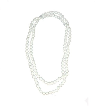 Complement Halsband med glaspärlor 120 cm Dam Vit