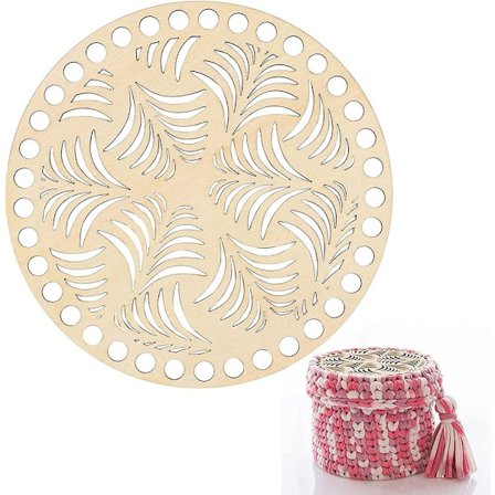 2st/ set Naturlig träkorg botten ihålig virkad korg