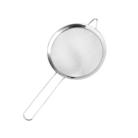 Fortykket rustfrit stål melfilter sigte 25,8*10,2 cm køkken bageværktøj hånd mel sigte