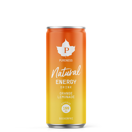 Pureness Naturlig energidrik 330 ml Appelsin Lemonade