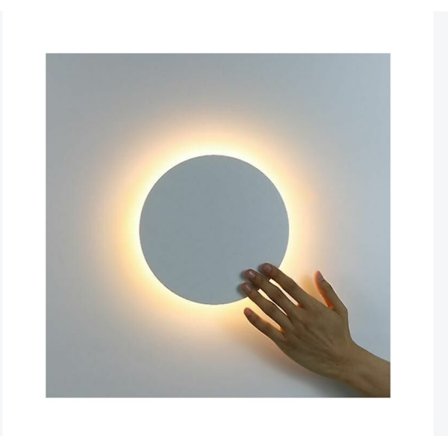 7W 13cm rund LED væglampe moderne touch-kontakt stue soveværelse