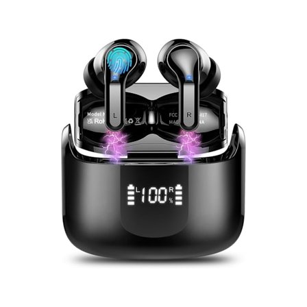 Trådlösa Hörlurar Bluetooth 5.3 Hörlurar med Mikrofon 4 Enc Nya Bluetooth Hörlurar 40H i Örat YEMAESRE