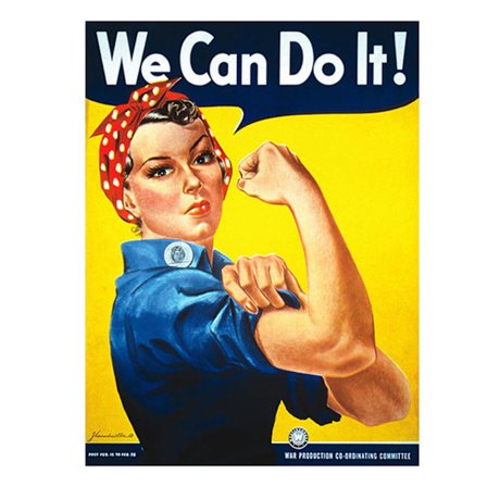 Feminist vintage affisch WWII skylt Hemmakontor Restauranger Väggdekorationer