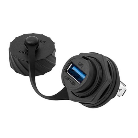 USB 2.0 3.0 hunstikstik Panelmonteret Adapter Direkte vandtæt stik