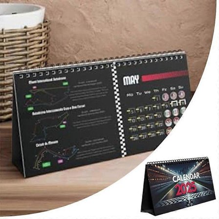 2025 Bordkalender til Formel Racing Fan 2025 Bordkalender Kalender F1 Kalender 2025 Månedskalender