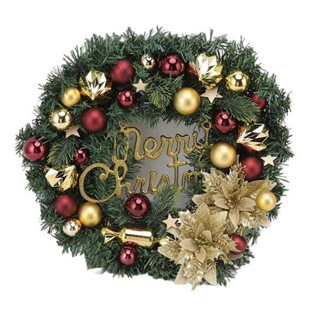 Julkrans Hantverk Konstgjord Dörrkrans Ljusa Färger Utomhus Fönster Trädgårdar Eldstäder