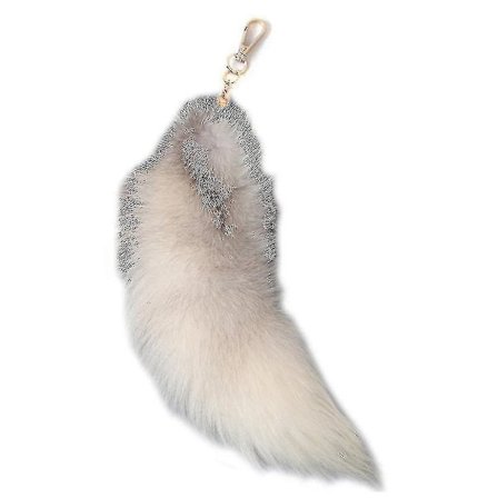 Plush-reveskinn nøkkelring med pelsdyrhale Nøkkelring 40cm Dyrehale