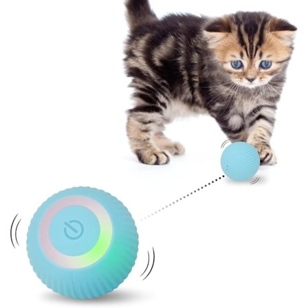 Interaktivt Katt Lekeball, Automatisk 360° Selv-Roterende Rulleball