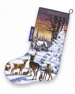 Broderikit Julstrumpa Skogens Djur