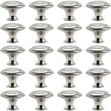 Knoppar Möbelkök Handtag Skåp Rostfritt Stål Dörrar Skär Dekoration Dörr Skåp Garderob Låda Skåp (20 st)