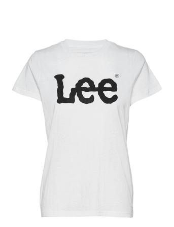 Logo Tee T-shirts & Tops Short-sleeved Hvit Lee Jeans