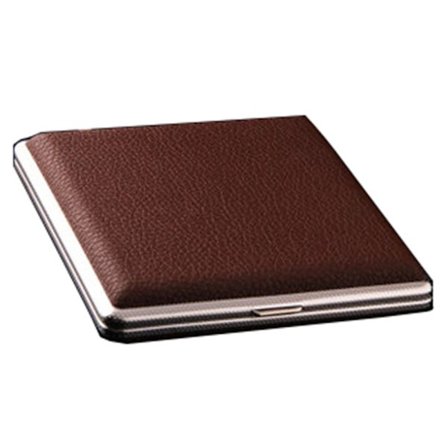 Stilig sigarettboks i metall og PU-lær