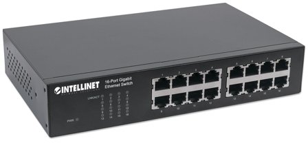 INTELLINET 16-Port Gigabit Desktop/rackm.