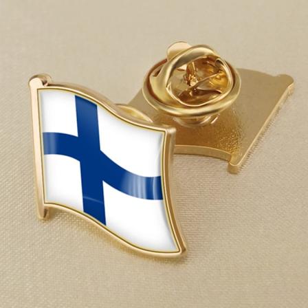 Turistsouvenirs krystallim lim europæisk og amerikansk metalflag emalje brystbadge jern broche krave nål malet nål fi 19*18mm