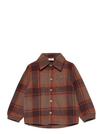 Shirt Ls Check Brown En Fant