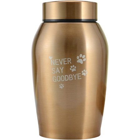 (Gull) Hund Urne, Rustfritt Stål Hund Urne, Kjæledyr Urne, Værbestandig, P