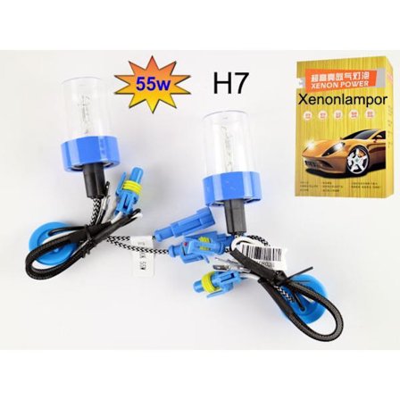xenon lampor 55w H7 5000k 2-pack HID xenonlampor metallsockel