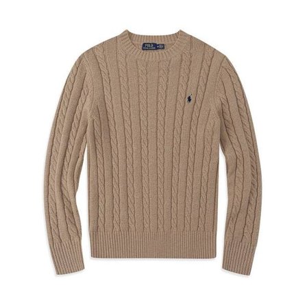 Herre Strikket Sweater Rund Hals Løs Pasform Casual Langærmet Strik Trøje Khaki 2XL Khaki 2XL
