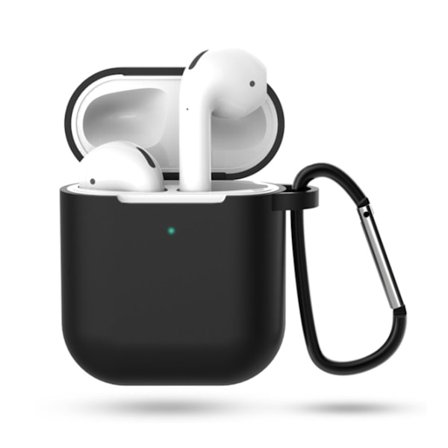 Svart Apple AirPods 1/2 Väska Fodral Stötsäkert Skyddsfodral