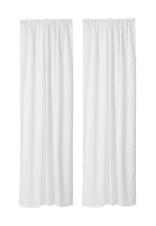Åhléns Home Strukturvävd gardin NAEMI 140x250 cm, 2-pack Gardiner Vit ONESIZE