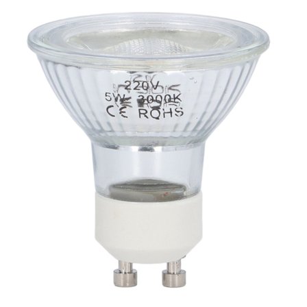 GU10 LED COB Pære 5W Justerbar Lysstyrke Spot Light 220V Varm Hvit 3000K for Soverom Kontor