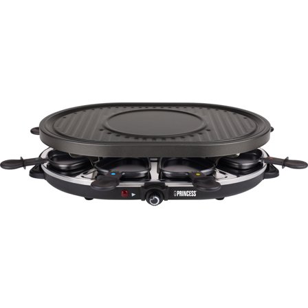 Princess Raclette oval grill 8 personer - Sort | KitchenOne